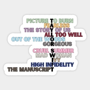 Taylor's Name In Songs! Sticker